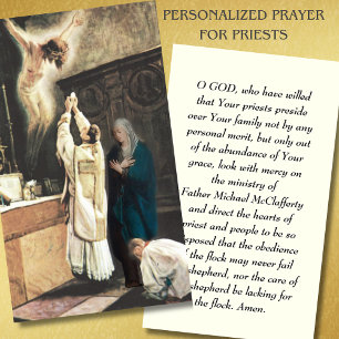 Carte De Placement Prêtrise Catholique Messe de prière Offrant