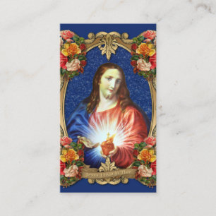 Carte De Placement Prière du Sacré-Coeur religieux pour l'Âme disparu