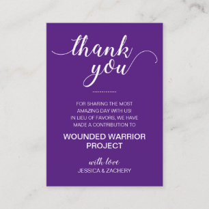Carte De Placement Purple En Lieu Et Place Des Faveurs Mariage De Don