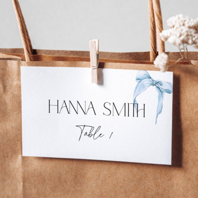 Carte De Placement Quelque chose de bleu, Arc pour la fête prénuptial (Créateur téléchargé)