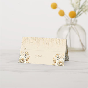 Carte De Placement Quinceañera Personnalisé Luxe Or Ivoire