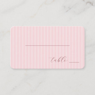Carte De Placement Rayures Roses Sereines