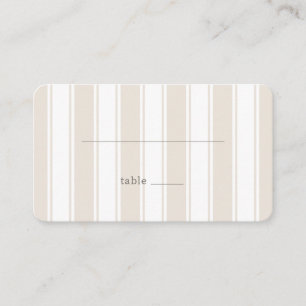 Carte De Placement Rayures verticales beige calmes