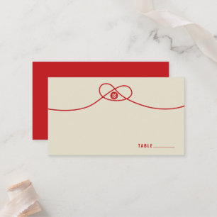 Carte De Placement Red Knot Union Double Bonheur Mariage chinois