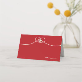 Carte De Placement Red Knot Union Double Bonheur Mariage chinois