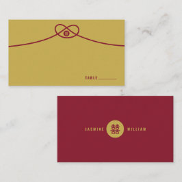 Carte De Placement Red Knot Union Double Bonheur Mariage chinois