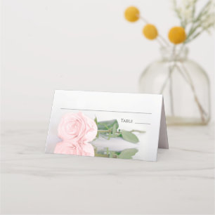 Carte De Placement Reflet Blus Rose Élégant Mariage Élégant Écriture