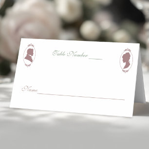 Carte De Placement Regency Bridgerton Rose Roses Cameos