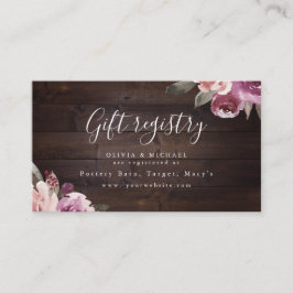 Carte De Placement Registre de douche de mariée mauve violet fleuri