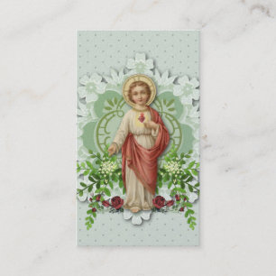Carte De Placement Religion catholique Sacré-Coeur de Jésus Prière