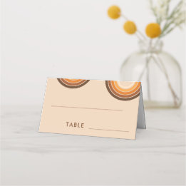 Carte De Placement Retro Arc-en-ciel 70 Typographie Crème les années 