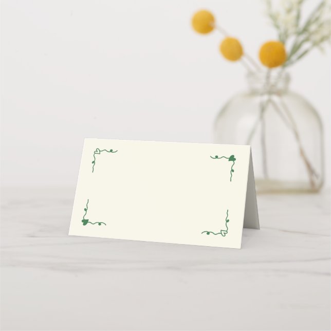 Carte De Placement Rétro manuscrit Whimsical (Devant)