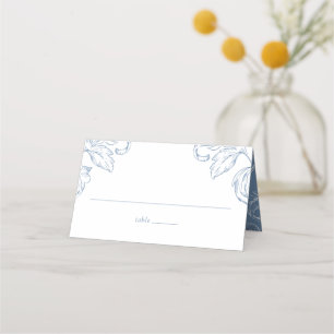 Carte De Placement Rococo Vintage mariage bleu RSVP