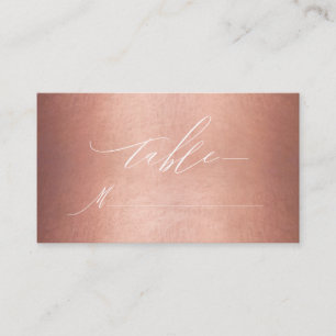 Carte De Placement Rose chic Gold White Script Monogram Mariage