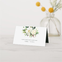 Carte De Placement Rose doux blanc