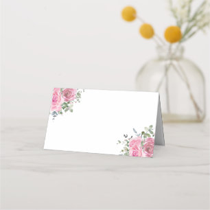 Carte De Placement Rose Dusty Eucalyptus Botanique Floral