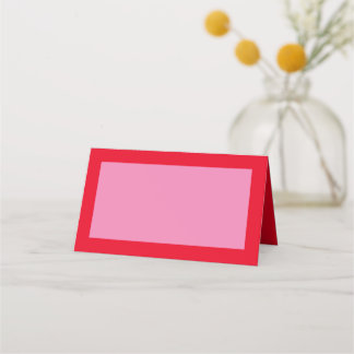 Carte De Placement Rose et Moderne Minimaliste Rouge