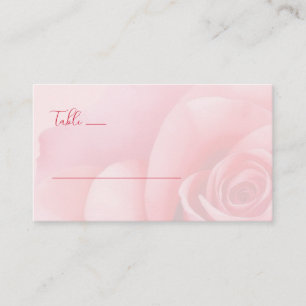 Carte De Placement Rose Florale Rose Romantique