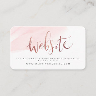 Carte De Placement Rose Gold Blush Script Mariage site Web Insérer un