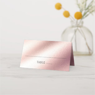 Carte De Placement Rose Parties scintillant or élégant Mariage rose d