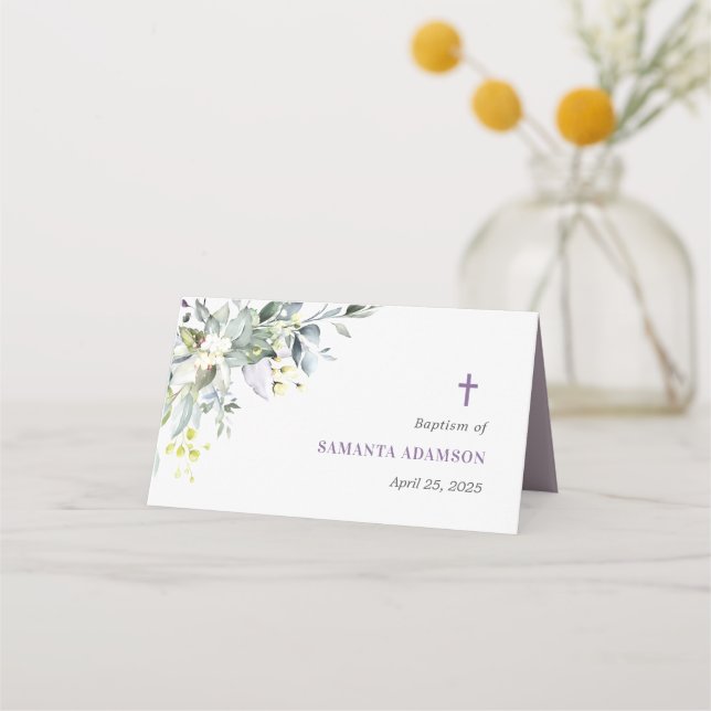 Carte De Placement Rose romantique | Dusty Pink Mariage Place Card (Dos)