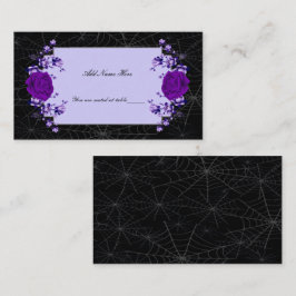 Carte De Placement Rose violet Floral Spiderweb Mariage de automne Ta