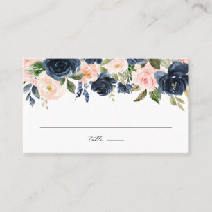 Carte De Placement Rouge et marine guirlande florale aquarelle pour m