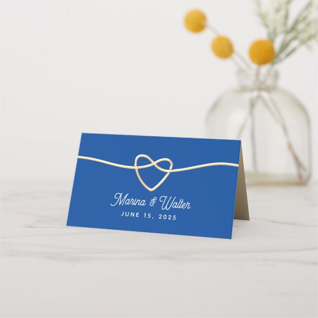 Carte De Placement Royal Blue Mariage (Dos)