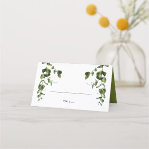 Carte De Placement Russe Eucalyptus Feuille Mariage Carte Place