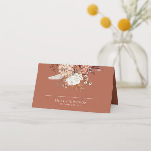 Carte De Placement Rustic Automne Florals Noms Date Rust Mariage