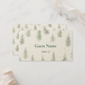 Carte De Placement Rustic Mountain Forest Watercolor Wedding Place 