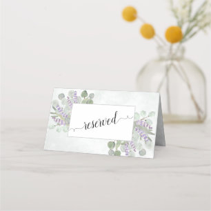 Carte De Placement Rustique Eucalyptus & Lavender Mariage Réservé