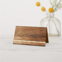 Rustique Floral Grange Mariage Carte Place