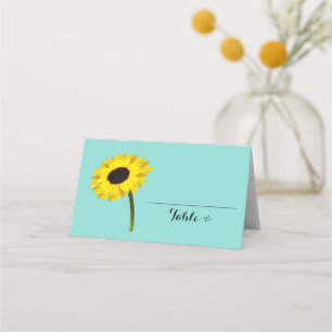 Carte De Placement Rustique Mariée d'automne Sunflower Douche fête Es