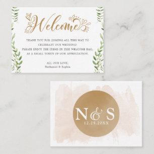 Carte De Placement Sac Cadeau de Bienvenue de Mariage avec Carton de