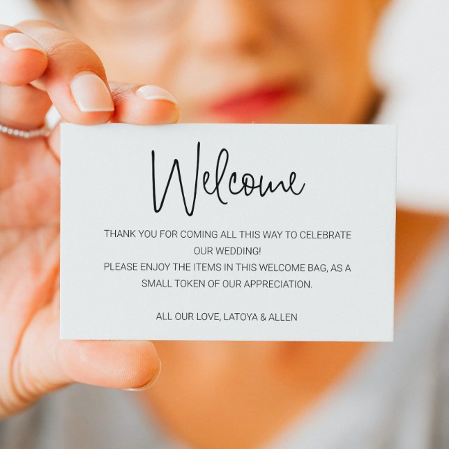 Carte De Placement Sac cadeau Mariage décontracté pour écriture manus (Créateur téléchargé)