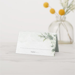 Carte De Placement Sage Green Eucalyptus Minimaliste Mariage botaniqu