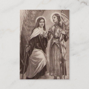 Carte De Placement Saint Thérèse de Lisieux Joan d'Arc Saints catholi