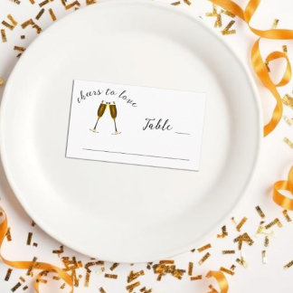 Carte De Placement Salles D'Amour Champagne Verres Réception De Maria