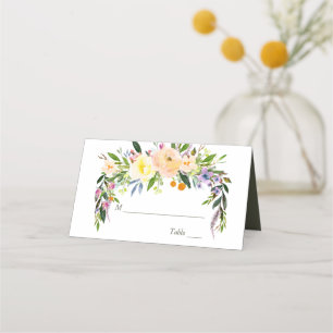 Carte De Placement Saule et Mariage floral