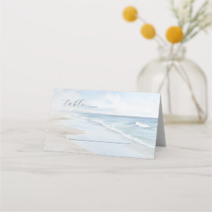 Carte De Placement Scène de plage bleue calme