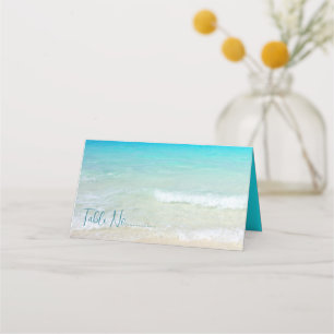 Carte De Placement Scène de plage tropicale eau turquoise