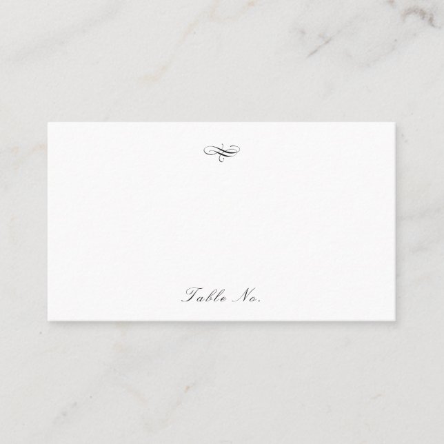 Carte De Placement Script classique élégant Mariage simple (Devant)