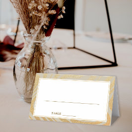 Carte De Placement Script moderne Ombre Gold Sièges Table Carte Place