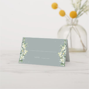 Carte De Placement Seafoam Green Snowberry+Eucalyptus Mariage