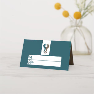 Carte De Placement Seahorse Romance, Mariage sur la plage
