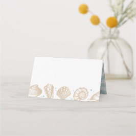 Carte De Placement Seashells Beach Wedding Escort nautique