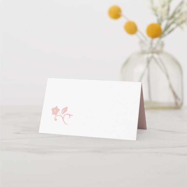 Carte De Placement Secret Garden Blush Floral Lovebirds Mariage (Devant)