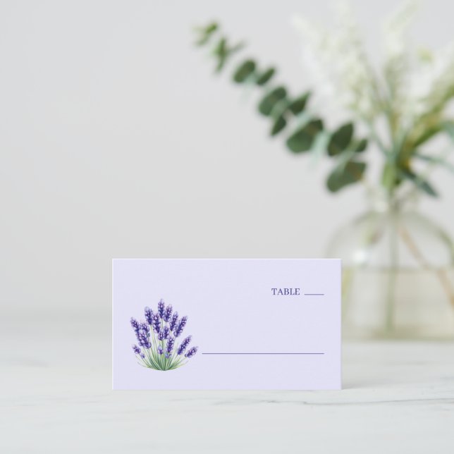 Carte De Placement Serene Lavender Botanical Illustration (Debout devant)