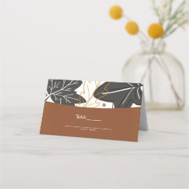 Carte De Placement Siège de mariage automnal élégant et fantaisiste